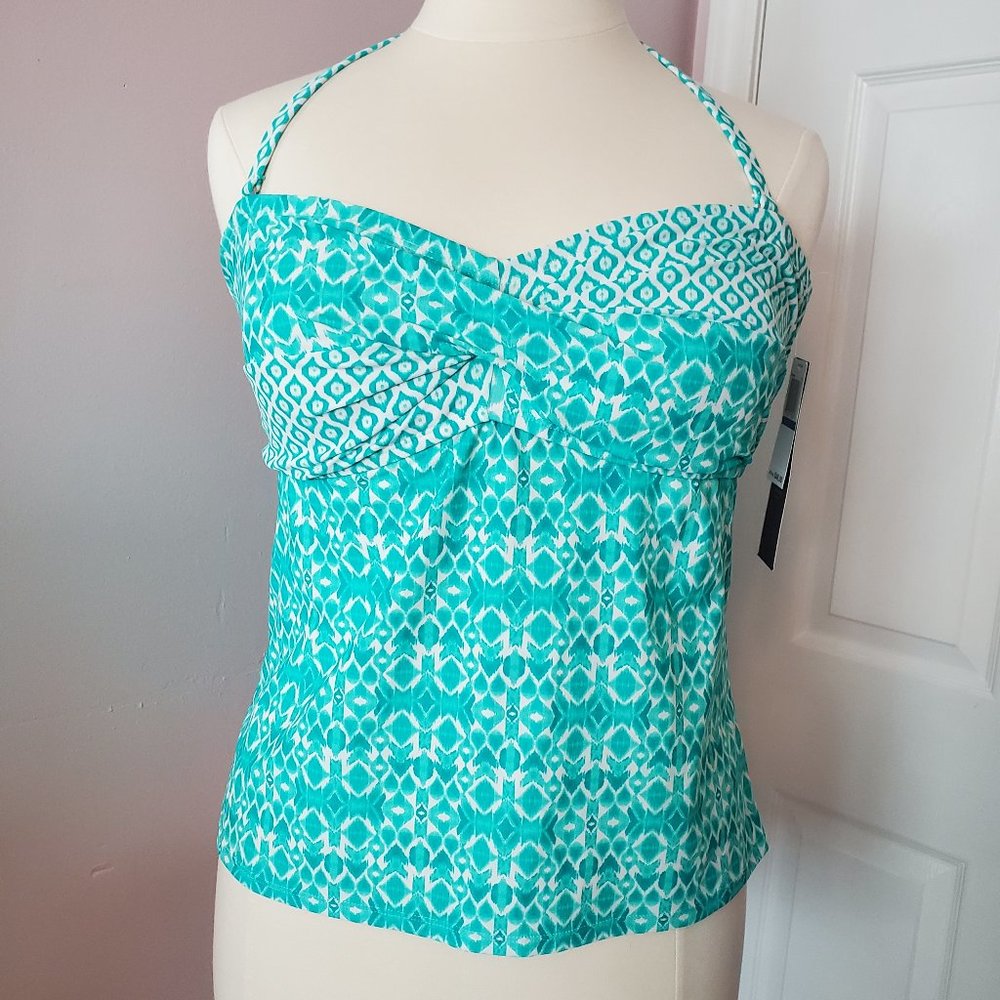 Aqua Couture Tankini Top - Size XL NWT
